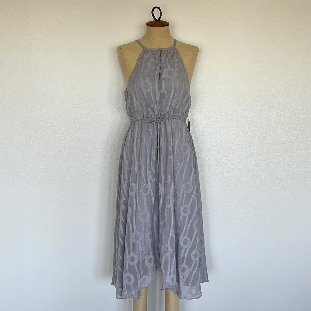 Elizabeth Crosby Charlize Dress Grey Size S